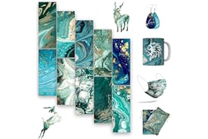 ‎LUCKIGUCK LUCKIGUCK Infusible Transfer Ink Sheets 10 Stück/Set Marble, Unschmelzbare Transfer-Tintenblätter 11.5 x 30.5 cm, Farb- und Mustertransferfolie (Marble2, 11.5 x 30.5 cm)