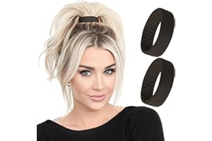 Medium PONY-O for Fine to Normal Hair or Slightly Thick Hair - PONY-O Revolutionary Hair Tie Alternative Ponytail Holders - 2 Pack Black Original Patented Hair Styling Accessories