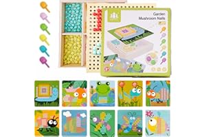 SunAurora Juego de mosaico enchufable para niños,mosaico de clavijas con patrón de jardín con 240 cuentas de clavija,juguete educativo creativo para niños y niñas a partir de 2 años