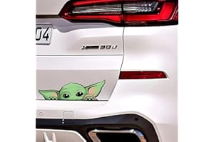 EWDSQS Bébé Yoda à bord fenêtre pare-chocs voiture vinyle autocollant bébé à bord Yoda autocollant pare-chocs voiture Autocollants pour ordinateur portable Yoda