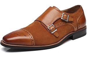 La Milano Mens Leather Double Monk Strap Loafer Brown Size: