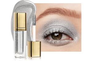 ‎ANGLICOLOR Diamant Flüssigkeit Glitter Lidschatten Mentale Shimmer Lange Lebensdauer Lidschatten Hoch Pigmentiert Glitzer Qick Dry Lidschatten Flüssigkeit Make-up Augen Kosmetik für Frauen Mädchen(#02)