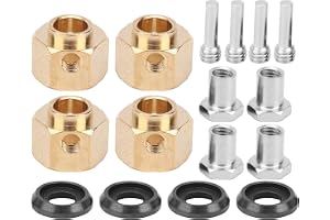 Culnflun mässingskombiner, 4 set hjulnav hex adapter RC -tillbehör, för TR X4 6 1/10 RC billäge diameter (8mm)