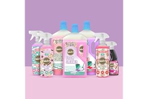 FABFINDS Fabulosa Christmas Cleaning Bundle 7 Piece Kiss-mas Set Candy Cane, Mistletoe & Cinnamon Floor & Multi-Purpose Cleaners with Cinnamon Swirl Room & Fabric Spray Festive Fragrance Cleaning Kit