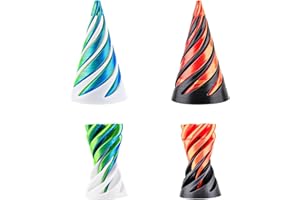 ZAYIN 3D Printed Rotating Spiral Cone Fidget Toy Impossible Pyramid Passthrough Sculpture Pass Through Pyramid Fun Anxiety Stress Relief Toy for Home Office Desk Decor Souvenir (Red, Green)