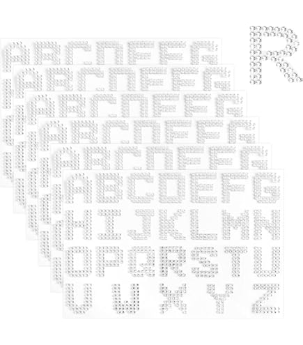 Mousse Pailletée Prasacco Lot De 98 Autocollants à Paillettes En Forme De Lettres De L' Alphabet - Autocollants Argentés Brillants Pour Loisirs Créatifs Lettrage Relief