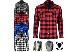 VASTER Camisa de motocicleta fabricada con Kevlar reforzada CE blindada para hombres y niños, protecciones extraíbles