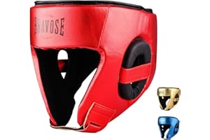 BRAVOSE Fearless Kids Boxing Headguard | Strap Boxing, Training, Sparring & Martial Arts Headgear | Adjustable Head Guard for Ear, Cheek, Face Protection | Helmet for MMA, Kickboxing, Taekwondo