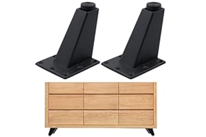letuxaamz Patas De Los Muebles La Mesa del - Sofá Adecuado para Soporte Mueble TV Y Otros Altura Ajustable 4 Piezas 8 X 7 X 6 Cm Triangular Negro Arena Negro Fuerte Duradero Alta Capacidad Carga