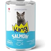 King Sos İ&ccedil;inde Et Par&ccedil;acıklı Somonlu Yetişkin Kedi Konserve Maması 400g