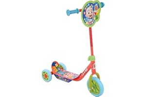 MV Sports & Leisure CoComelon Deluxe 3 wheel Triscooter kids kick scooter suitable for Toddlers Infants Children or present usable for outdoor play and fun. Age 3+,Multi-coloured,L57 x W35 x H67 cm