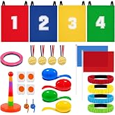 xiaoxiaozhijia 33 Pieces Outdoor Games Children, Oxford, Bag Race | Set Juegos Exterior 10 en 1, 33 Piezas, Carrera de Sacos,