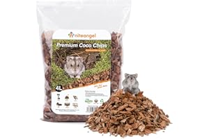 Niteangel Cama natural de coco y corcho para hámsteres para hámsteres sirios enanos, jerbos, ratones, degus u otros animales pequeños