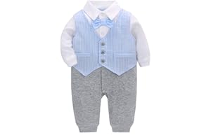 famuka Baby Boy Abiti formali Tuxedo Matrimonio Battesimo Vestiti per bambini
