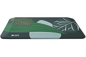 aeris Muvmat Anti Ermüdungsmatte für Stehtische – Ergonomische 2-Zonen Schreibtisch Stehmatte für gesundes Stehen – strapazierfähige Arbeitsplatzmatte Bezug Jungle