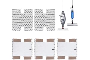 Sgizoku Confezione da 5 panni di ricambio per scopa a vapore Shark S6001UK, S6003UK, S6005UK, S3973D, S6002, S5003D, S5002, S3973WM Klik n' Flip con filo per mocio a vapore