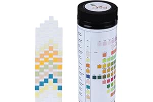 VED 100 x 11 en 1 Bandelettes de test d'urine pour animaux de compagnie, pour la santé des chats et des chiens, bandelettes réactives d'analyse d'urine : densité, leucocytes, pH, sang, cétone.