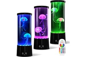 ‎AONESY AONESY LED Quallen Lampe 17 Farben, Lavalampe Aquarium Auallen Jellyfish Lampe Kinder,Lavalampe Aquarium Deko Stimmungslicht mit Fernsteuerung