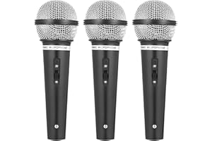 IUIIAII 3 Pcs Microphone Toy - Pretend Play Performance Props Fake Microphone, Suitable Simulation Singing Mics for Birthday Party Celebrations, School Stage Performances & Home Role-Playing Fun