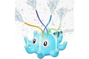 GIUGIO Aspersor de Agua para niños, Juegos Piscina para Niños Juguete Niño 3 4 5 6 7 8 9 10 Años, Pulpo Juguete de Rociador Juegos Chorros Agua Jardin al Aire Libre Aspersor de Agua para Niños