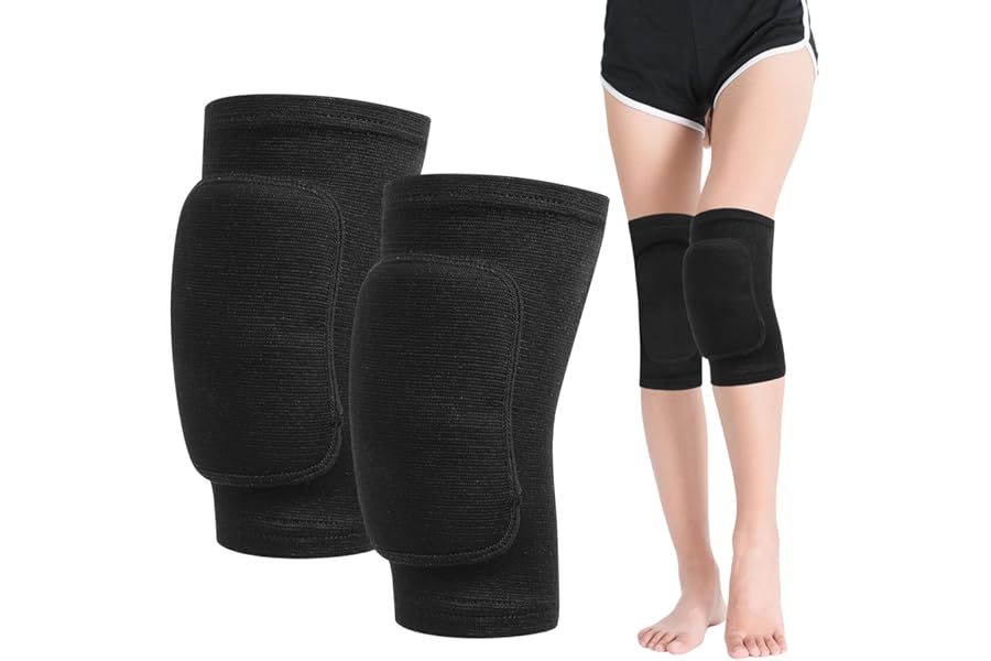 Xujinsongg 2 Pcs Knee Pads for Kids Age 7-12 Years, Thick Sponge Support Knees Protector, Knee Support Pads for Volleyball Football Dance Yoga Tennis Running Cycling Jogging