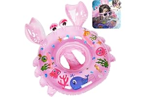 Yisscen Anneau de Natation pour bébé, Bouee pour Bebe, Crabe Bébé Siège Piscine, Bouée Bébé, Piscine Bouée Gonflable, Bébé Jouets de Piscine Cadeau, Convient aux bébés de 6 à 48 Mois