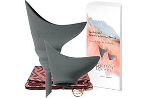 CIRCE CARE SuAmiga Female Urination Device Collapsible Female Urinal; Portable Reusable Urinal for Women to Pee Standing Up; Women Pee Funnel for Travel, Camping, Hiking, Outdoor (Soft,Firm,Plus Size)