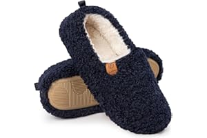 EverFoams Damskie puszyste pełne kapcie miękkie wygodne sztuczna pianka z pamięcią kształtu buty domowe