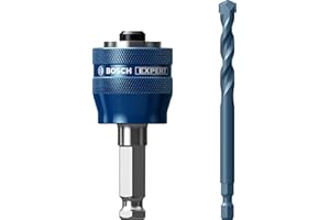 Bosch 2x Adaptery do systemów pił otwornic EXPERT Power Change Plus z wiertłem do wiertarki, TCT 8,5 × 105 mm (do Cegła, Miękkie płytki, Ø 8,5 mm, Professional Akcesoria Wiertarki/Wkrętarki)