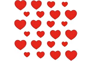 TXSN 24 Stück rote Herzen zum Aufbügeln, bestickt, zum Aufbügeln oder Aufnähen, dekorative Flicken für Kleidung, Hosen, Rucksäcke, Hüte, Jeans, DIY-Zubehör