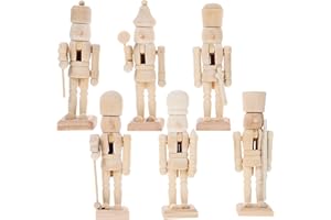 JOINPAYA 6 Stück Holz Unvollendete Soldat Nussknacker: Mini Leere DIY Holz Soldat-nussknacker Für Weihnachten Nussbaum Ornament Verzierung