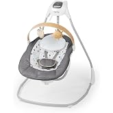 Ingenuity Simplecomfort Kompakt Yatıştırıcı Salıncak, D&ouml;ner Oyuncak &Ccedil;ubuğu, D&ouml;nen Koltuk, 6 Hız Se&ccedil;eneği, 0 Aylık İle 9 Aylık