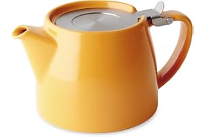 FORLIFE Stump Teekanne mit SLS-Deckel und Teesieb, 510 ml, Mandarine