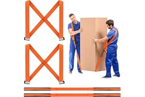 LFBEST Pas transportowy, dla 2 osób, do ergonomicznego podnoszenia, system podnoszenia i przenoszenia, do przenoszenia mebli, sprzętu AGD, materaca, przedmiotów, do 110 kg