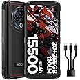 DOOGEE Fire6 Power 15500mAh Rugged Smartphone, 120LM Dual Light Flashlight, 20GB+256GB/2TB, 33W Charge, 6.56" Android 14 Rugged Phone, 50MP, 4G Dual SIM Android Phone, 3 Card Slots, 18W OTG/NFC/GPS