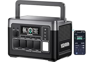 OUKITEL P1000E Plus Estación de Energía Portátil 1024Wh LiFePO4,Generador Solar con Enchufe de 4 AC 1800W,100W Tipo C,con UPS y operación de la App,Carga Rápida en 1 Hora,para Camping,Emergencias