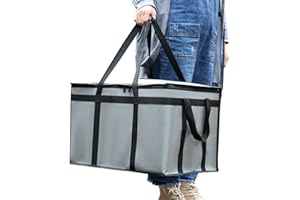 musbus 链接1 红色爆款外卖冰包 Grand XXXL Sac Isotherme Courses Sac Thermique, glacière Pliable Sac de Livraison pour au Chaud avec Fonction de Refroidissement froids