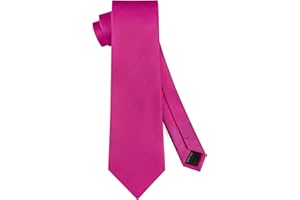 HISDERN Krawaty dla mężczyzn jednolity kolor krawat 8,5 cm formalny klasyczny krawat biznesowy ślub