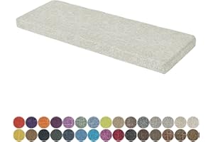 PHUSTJKL Bankauflage 30 Farben Bankkissen Stuhlkissen mit Abnehmbarem Bezug Waschbare Dicke Auflage Sitzpolster Drinnen Küche Esszimmer Terrasse Schaukel Bankpolster (Beige, 180 X 50 X 5CM)