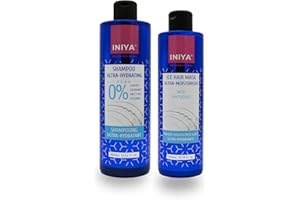 Shampooing & Soin Hydratant Sans Sulfate ni Silicone | Iniya Duo Kit Hydratation | Shampooing et Masque Lissage Brésilien - Tanin (400ml + 300ml)