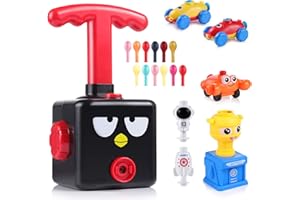 MOOKLIN ROAM Balloon Powered Launch Car,19 in 1 Ballon Auto Spielzeug, Trägheitsspielzeug Spaß Trägheit Power Auto Ballon Kind Geschenk (Schwarz)