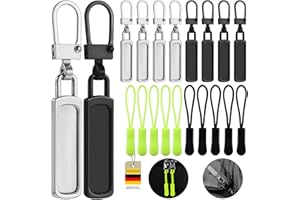 WEIMEIH Metall-PVC-Reißverschluss-Anhänger-Set - 20 Stück Ersatzteile für Geldbörse, Jeans, Gepäck