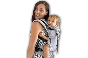 BABYMONKEY Regolo Baby Monkey Marsupio ergonomico, porta bebe, Essential Grigio chiaro, zaino porta bambino e neonato (2-48 mesi)