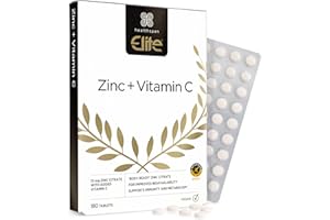 Healthspan Elite Zinc & Vitamin C (6 months’ supply) | 15mg Zinc & 80mg Vitamin C to support your immune health | All Blacks Official Partner | Easy swallow tablets | Informed Sport Accredited | Vegan