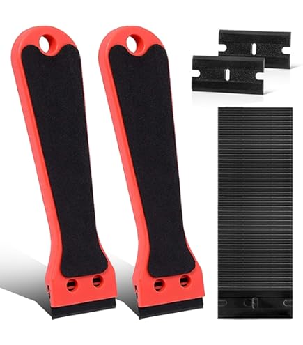 Multipurpose Plastic Scraper Non-Scratch Scraper Tool Kits Window Glass Paint Scraper Car Sticker Remover With 10 Plastic Razor Blade - View #9