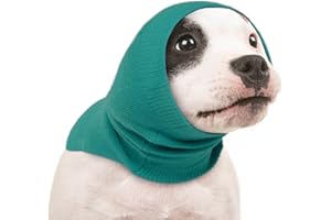 Lelepet Copertura per orecchie per cani, fascia per orecchie per cani, calmante, protezione dal rumore, scaldacollo e orecchie per cani, per alleviare l'ansia, verde, S