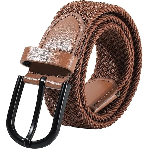 Mile High Life Junior gevlochten stretch elastische riem | Pin gesp | PU Loop End Tip | Jongens Meisjes