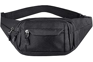Sac Banane, Noir Sac Banane Femme Sacoche Banane Homme Banane Voyage Étanche Réglable pour Dressage de Chiens Voyages Randonnée Camping Course