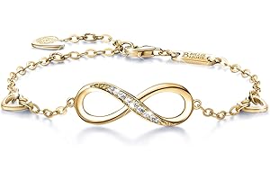 Billie Bijoux Damen Armbänder Unendliche Liebe Symbol Armband 925 Sterling Silber Zirkonia Armband verstellbares Charm Armband für Frauen