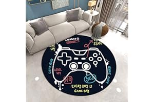 STILLSHINE. 3D Gaming Gamer Play Game Rotondo Tappeto del Salotto Sedia del Computer Piano Zerbino Divano Camera da Letto Decorazione Bambini Tappetino Strisciante (Colore 4,120 cm)